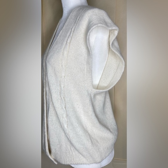 Vintage Liz Baker Angora Rabbit Hair Silk Neutral Minimalistic Sweater Vest 18W - Picture 11 of 11